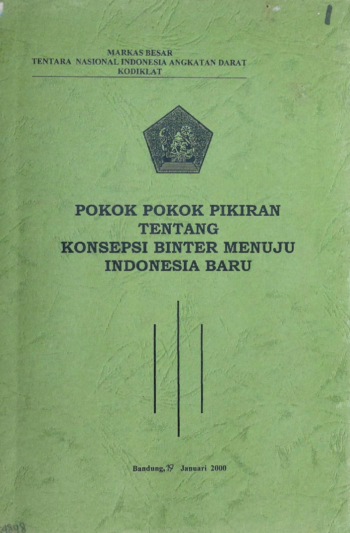 POKOK POKOK PIKIRAN TENTANG KONSEPSI BINTER MENUJU INDONESIA BARU